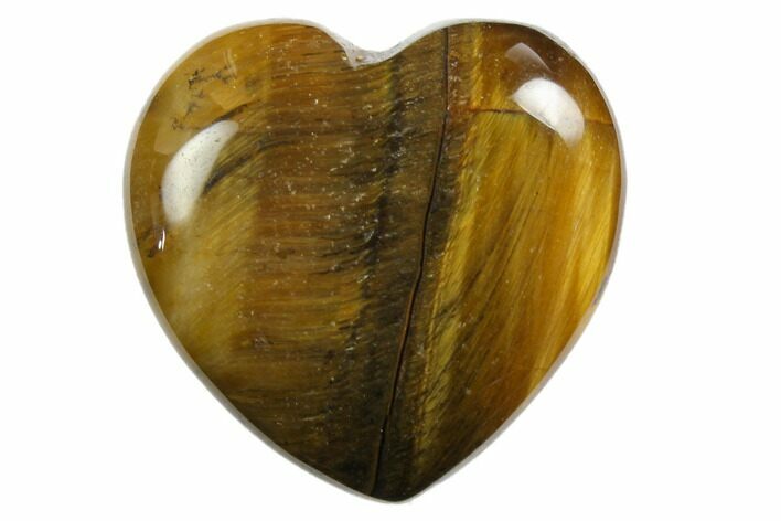 1.1" Polished Tiger's Eye Hearts - Photo 1